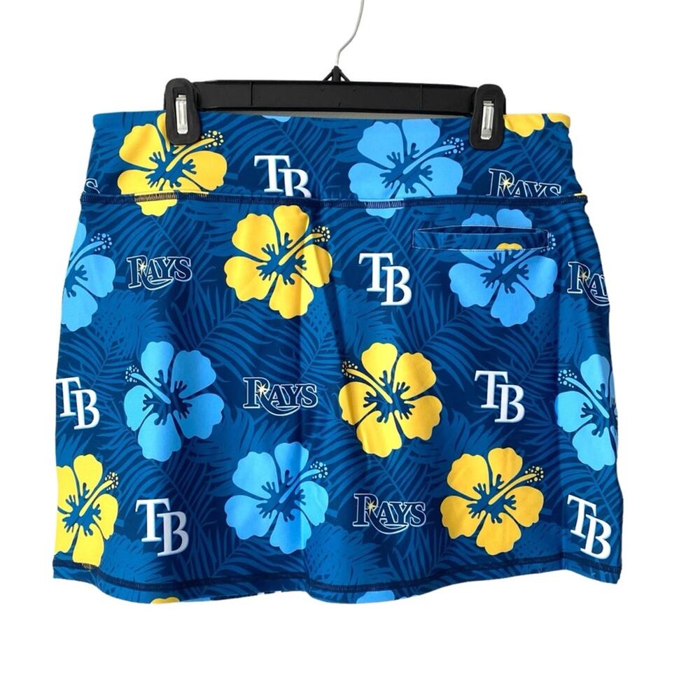 Loudmouth NWTS Tampa Bay Rays Hibiscus MLB Golf Mini Skort Skirt size large - Picture 3 of 9